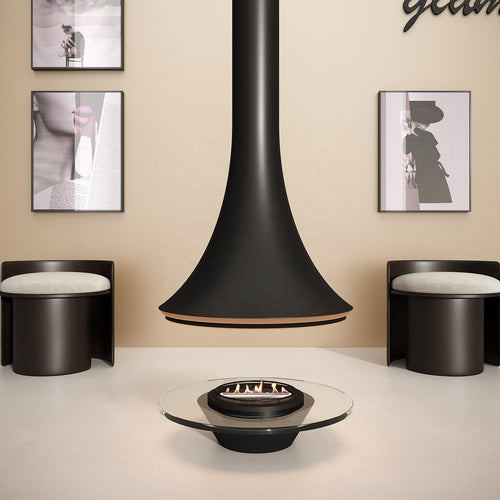 High-End Custom Stainless Steel Fireplace Villa Smoke-Free Real-Flame Fireplace Home Wood-Burning Indoor Heating Fireplace